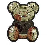 广东刺绣厂家直销服装珠片亮片绣花章仔圆形卡通翻片珠片绣布贴